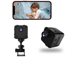 Minicâmera de segurança Wi-Fi inteligente, câmera babá HD 1080p com visão noturna criativa e detecção de movimento, 32 GB, preta. Bestvite