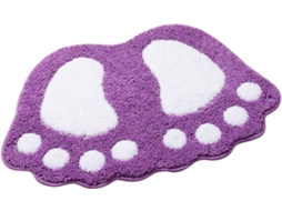 Tapete Antiderrapante Para Casa De Banho 48x67cm Violeta