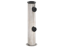 Vidaxl Base De Guarda-sol Para Poste De Ø38/48 Mm Aço Inox. Prateado