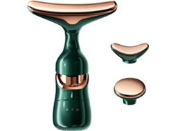 Dispositivo multifuncional antirrugas para firmamento da pele, massageador vibratório para rosto, pescoço e olhos, verde