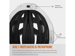 Capacete Inteligente Para Ciclismo Com Farol Dianteiro, Luz Traseira, Alerta De Emergência Sos E Fone De Ouvido Sem Fio.