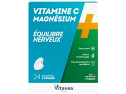 Vitamina C Magnésio 24 comprimidos mastigáveis VITAVEA