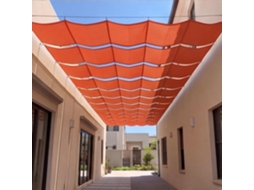 Toldo Retrátil À Prova D'água Com Proteção Uv 200 X 255 Cm Em Tecido Pes Para Pátio