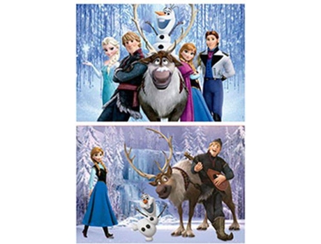 Conjunto de 2 Puzzle 2D  Frozen (100 peças)