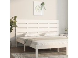 Vidaxl Cabeceira De Cama 120x3x80 Cm Pinho Maciço Branco