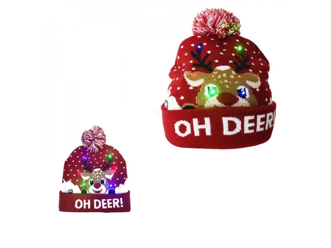 Sombreros De Navidad Con Led Gorros Tejidos Luminosos Para Adultos Y Niños Decoraciones De Navidad Y Año Nuevo Wgk 20x20cm A