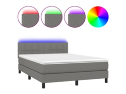 Box Spring Bed, Box Spring Beds Vidaxl Cinzeto Tecido (140 X 200 Cm)