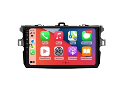 Auto Rádio Carro Bluetooth Autoradio 8GB RAM 128G ROM CarPlay Navegação GPS Ecrã Táctil RoverOne para Toyota Corolla 10 E140 E150 2006-2013  