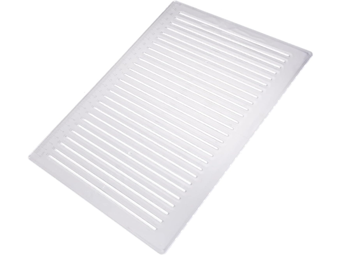 Régua Horizontal De Plástico Branco Para Desenho, Para Provas E