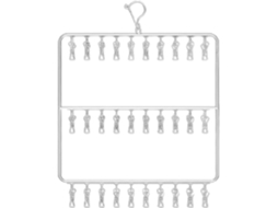 Cabides com Prendedores, para Armário Multifuncionais de Aço Inoxidável, Varal Secar Roupa, Pendurar CHABERLU