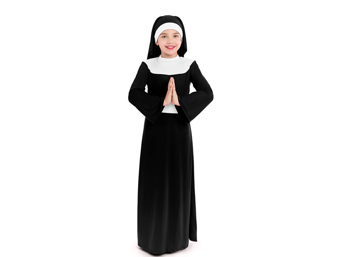 Fato de freira preta para menina