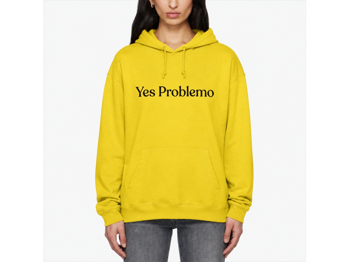 Rockinstone Yes Problemo Yellow Hoodie Unique Designer Style