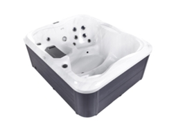 Banheira de exterior com hidromassagem para 4 pessoas BELIANI Arcelia de Acrílico Branco 180x215x80