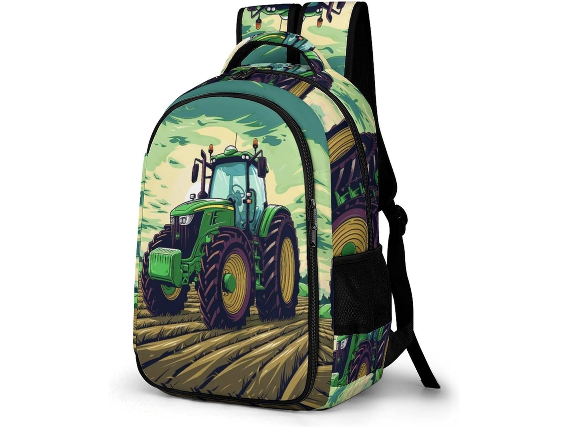 Mochila Escolar Com Estampa Trator Para Alunos 8 12 Anos, Ilustração Carro Crianças Do 4º Ano (cm1),