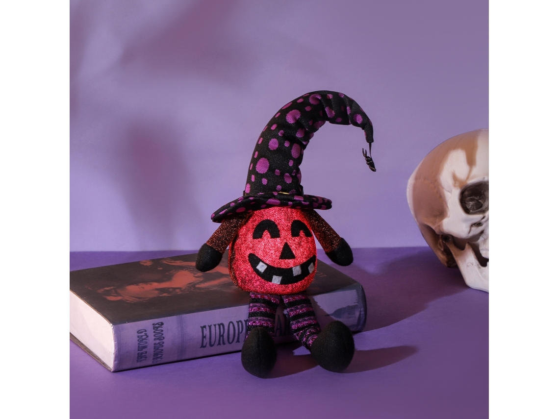 Boneca De Pelúcia De Abóbora Halloween Com Luzes