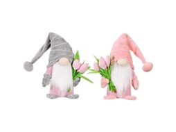 Conjunto de 2 Peluches de Rena Tulipa Cinza Rosa