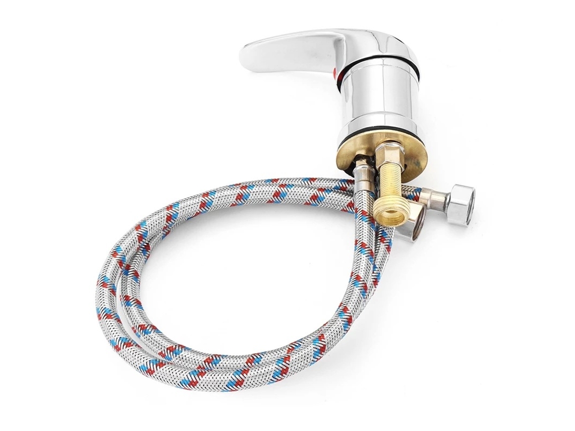 Kit de Base de Torneira Monomando com Mangueiras Flexíveis de Água Quente e Fria ZYBLSSBB