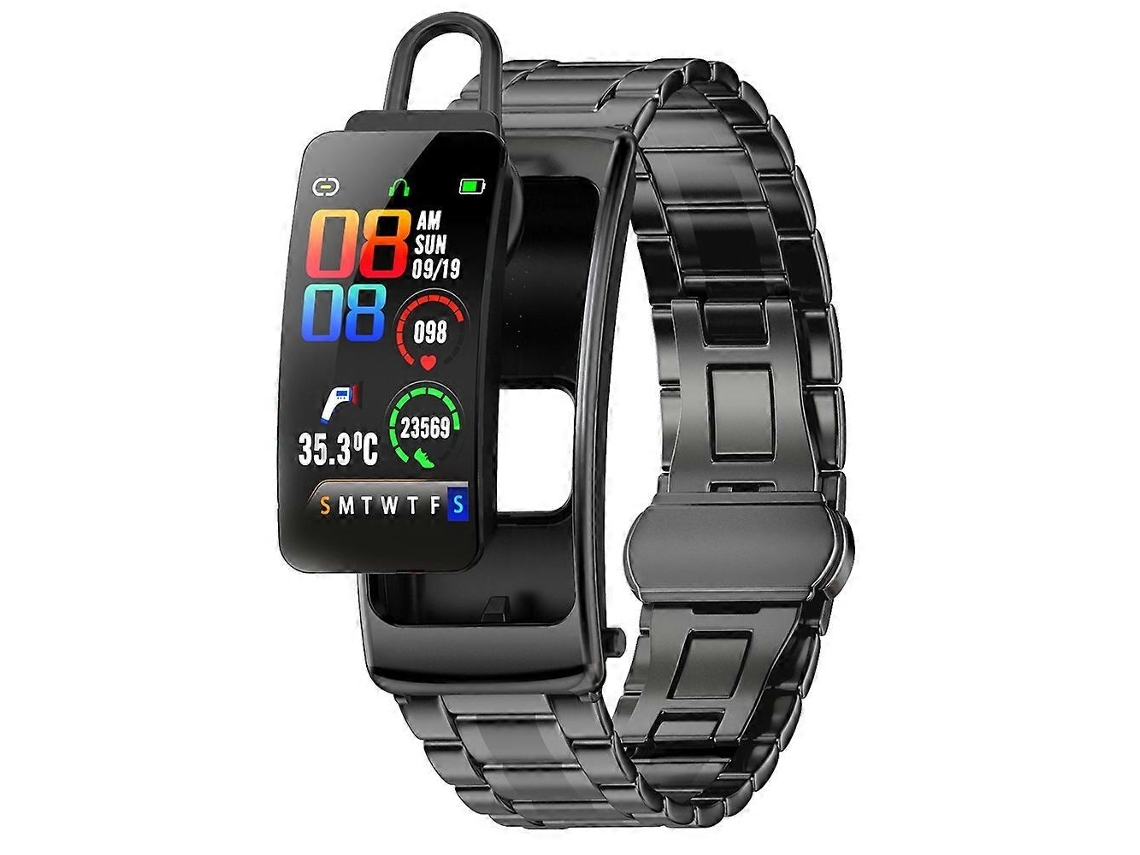 K20 Fone De Ouvido Com Pulseira De Aço De 1,14 Polegadas Removível, Resistente À Água, Compatível Com Smartwatch E Chamadas Bluetooth