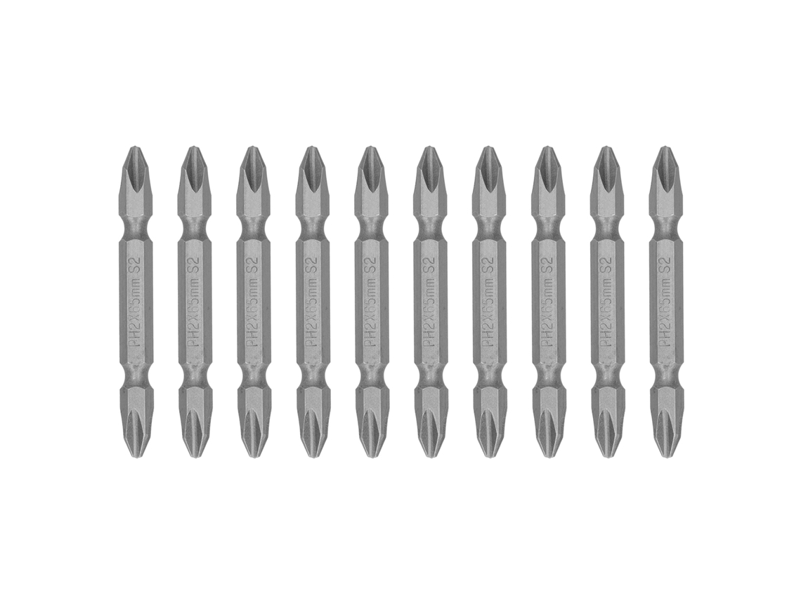 Bits De Parafuso Ph2 Magnético Bica Cruzada 65mm S2