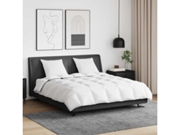 Vidaxl Edredom De Inverno Com Travesseiro 3 Unid. Branco Pena De Ganso