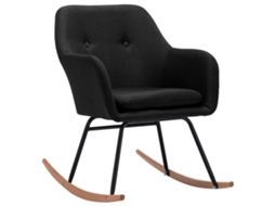 Maison Exclusive - Cadeira De Baloiço Tecido Preto