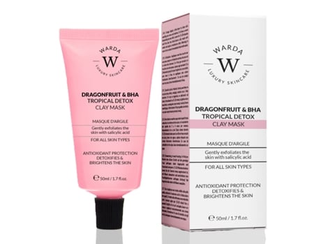Máscara de argila tropical desintoxicante para cuidados com a pele com pitaya e Bha Warda