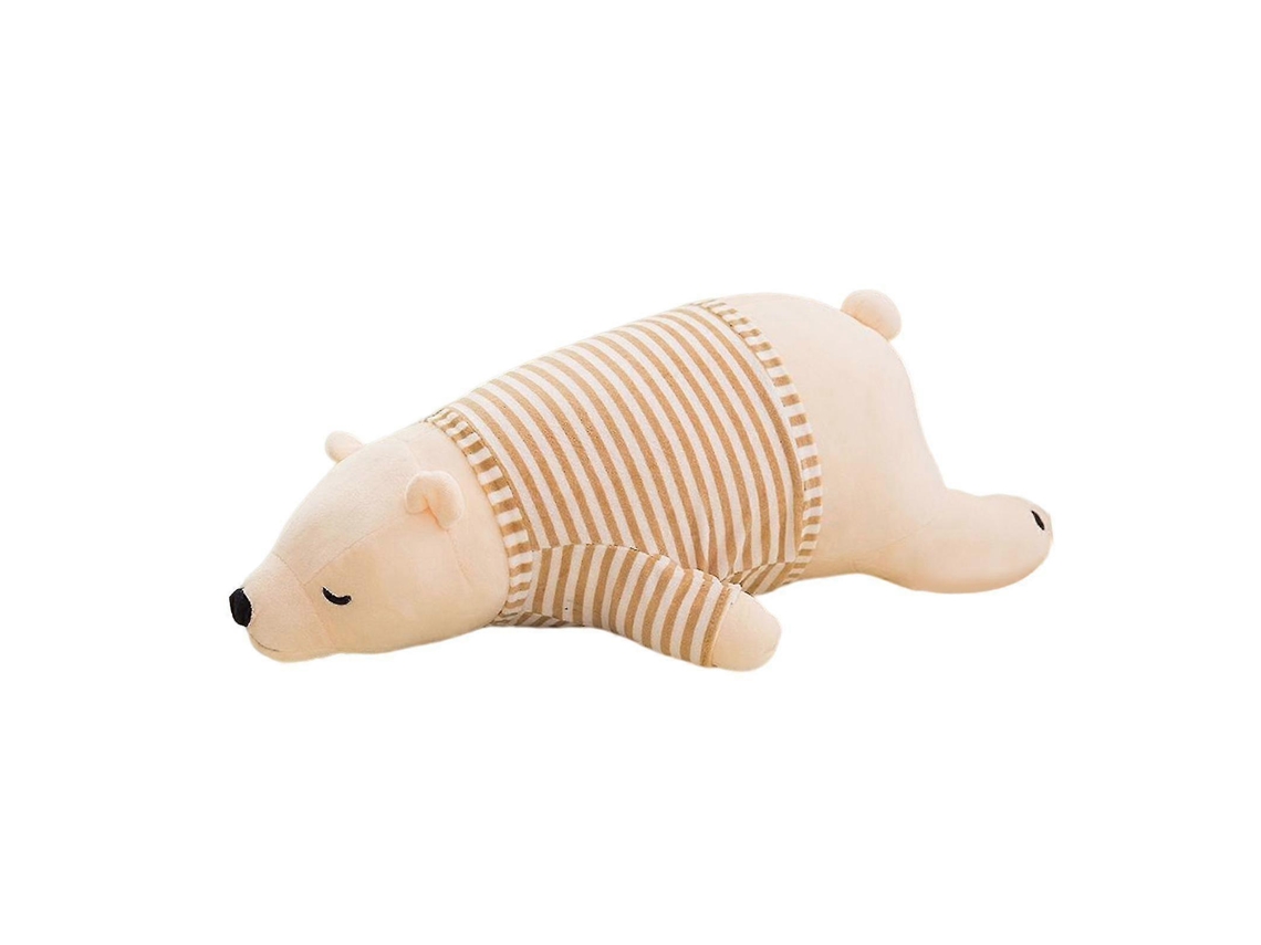 Boneca De Pelúcia Urso Dormindo Branco, 50cm, Macia