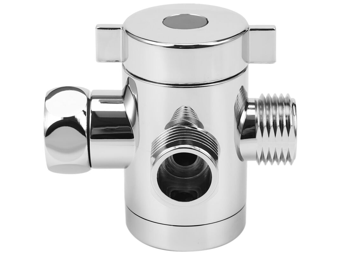 Adaptador T De 3 Vias De 1/2 Polegada Para Vaso Sanitário, Bidê, Banheira E Chuveiro, Com Válvula Desviadora Montada No Braço