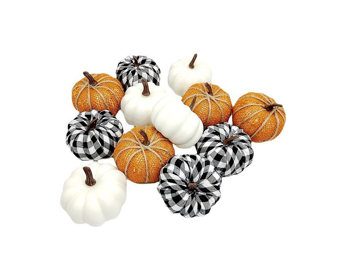 Modelo Abóbora Simulada Laranja Nova 8.5cm 12pcs