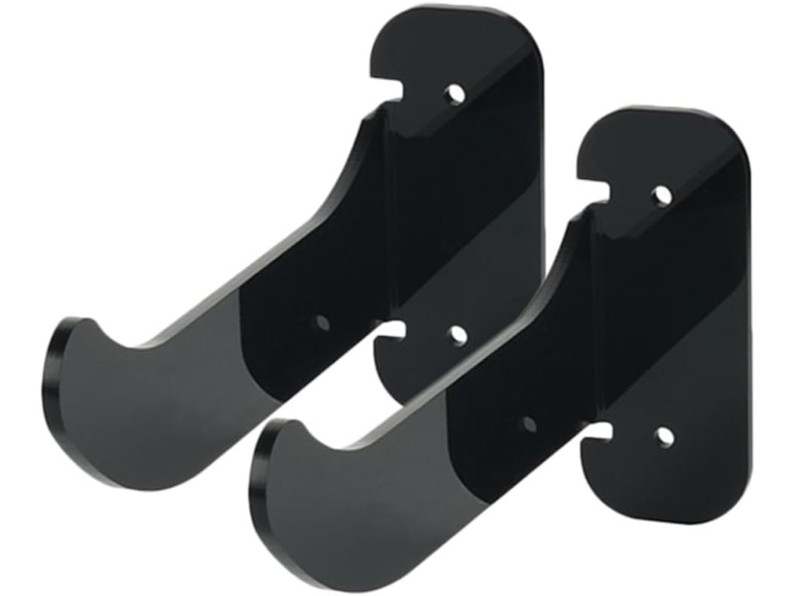Suporte De Parede Para Tapete Ioga 2 Peças Organizar Equipamentos Ginástica E Faixas Elásticas, Em Acrílico Preto
