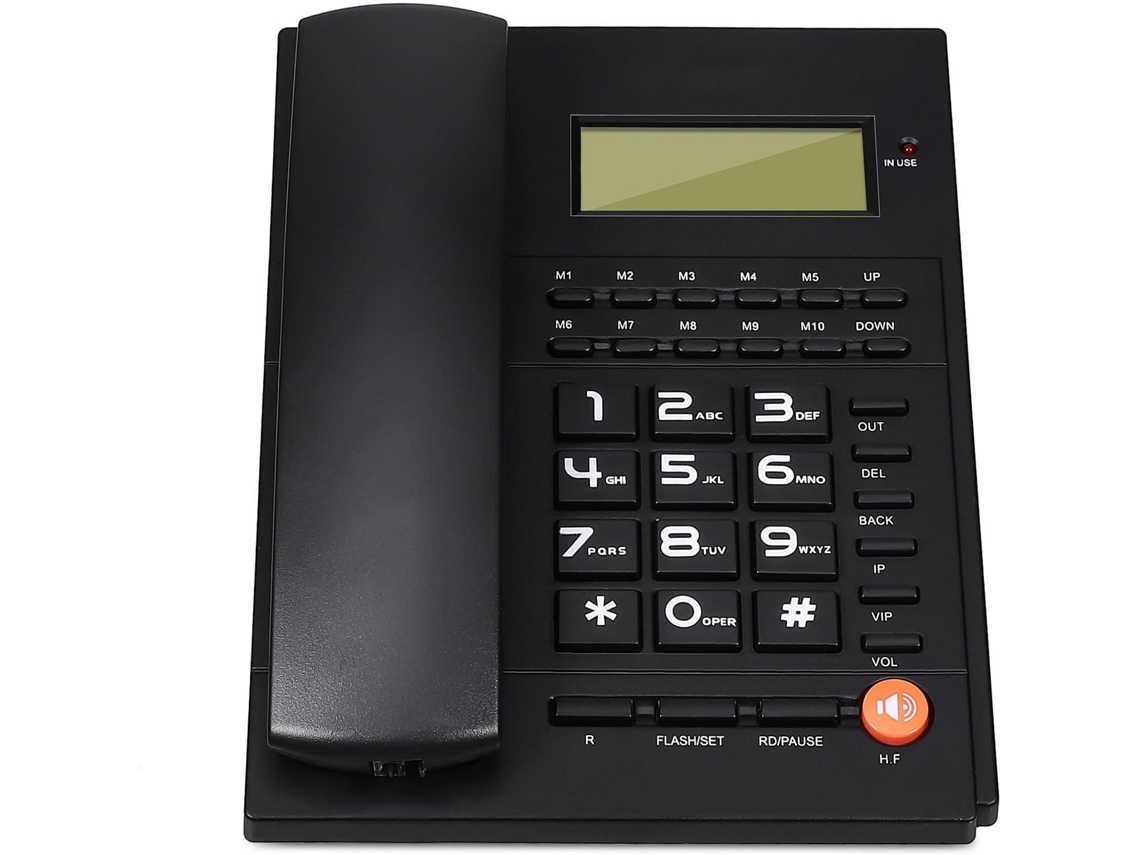 Telefone Fixo L-13 Com Botões Grandes E Visor Nítido