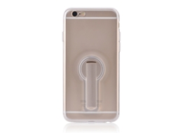Capa de silicone transparente com suporte para iPhone 6 Plus EOOCOO