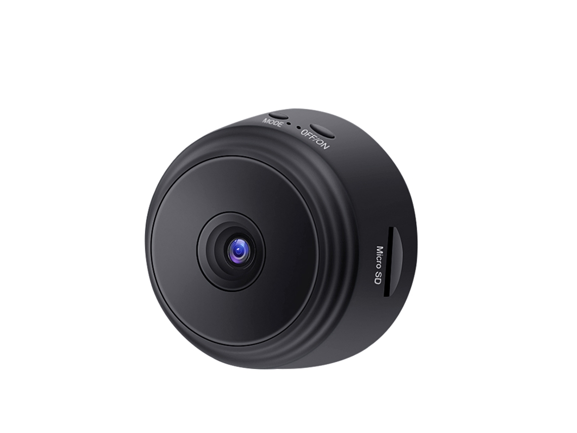 (preta) Câmera Hd Sem Fio Com Wi-fi 1080p E Visão Noturna Infravermelha, Lente De 2 Mm, Recarregável.