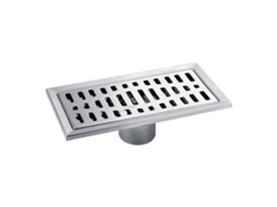 1 Unidade de Ralo de Piso Retangular de 200 X 100 Mm com Tampa Removível AQUAFORGE