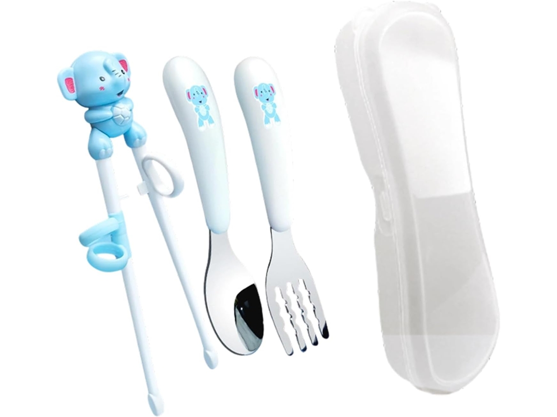 Talheres De Treinamento Em Silicone Antiderrapante, Com Garfo E Colher Para Crianças Pequenas, Tamanho