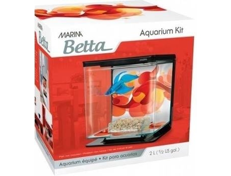 Aquário para Peixes  Kit Aquário (Preto - 15cm - Plástico - 2L)
