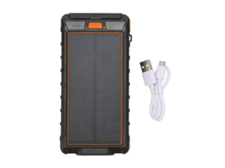 Banco De Energia Solar Portátil De 20000 Mah Com Bússola E Lanterna Led Preto/laranja Olysi Shop