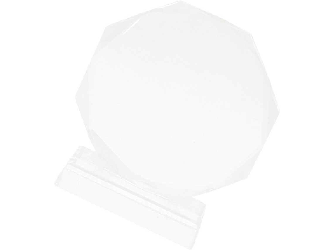 Troféu Octogonal De Cristal De 200 Mm, Prêmio De Pé, Placa Comemorativa Em Branco Para Premiações.