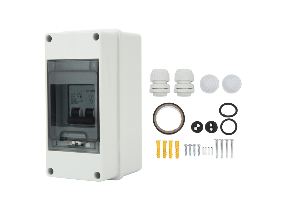 Disjuntor Dc Mini 2p 32a 4000a Capacidade de Interrupção 1000v À Prova D'água para Sistema Solar