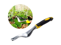 Limpador Manual com Dentes, Removedor Manual de Ervas Daninhas, Extrator de Raízes para Plantio de Flores em Jardins Externos, Pá AQUAFORGE