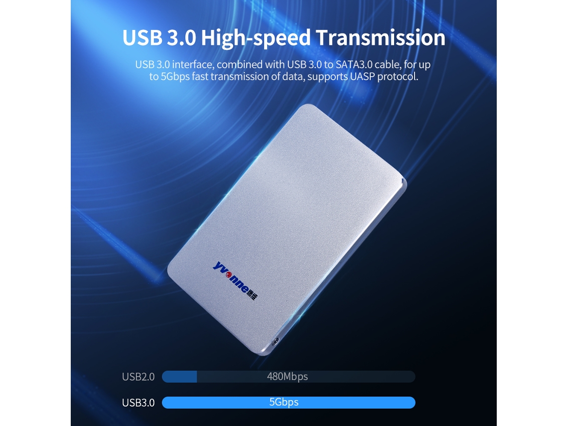 Aetheria hdd Yvonne 2.5 Hd Externo Portátil Usb 3.0, Compatível com Windows, Linux e Mac os
