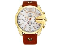 Relógio Masculino para Negócios, Relógio Casual com Pulseira de Couro e Movimento de Quartzo, Relógio de Pulso Masculino MDUG