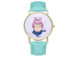 Reloj De Pulsera De Aleación Dial Redondo Analógico De Cuarzo Para Parejas Color Verde Claro