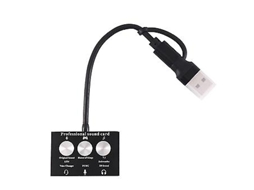 Adaptador de áudio externo Brilvibera USB Type-C para jogos, música e microfone de 3,5 mm.