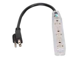 Cabo de Extensão para Uso Pesado EOOCOO (conector Macho Nema 5 15p para Tomada de Extensão de Energia com 3 Conectores Fêmeas Nema 5 15r)