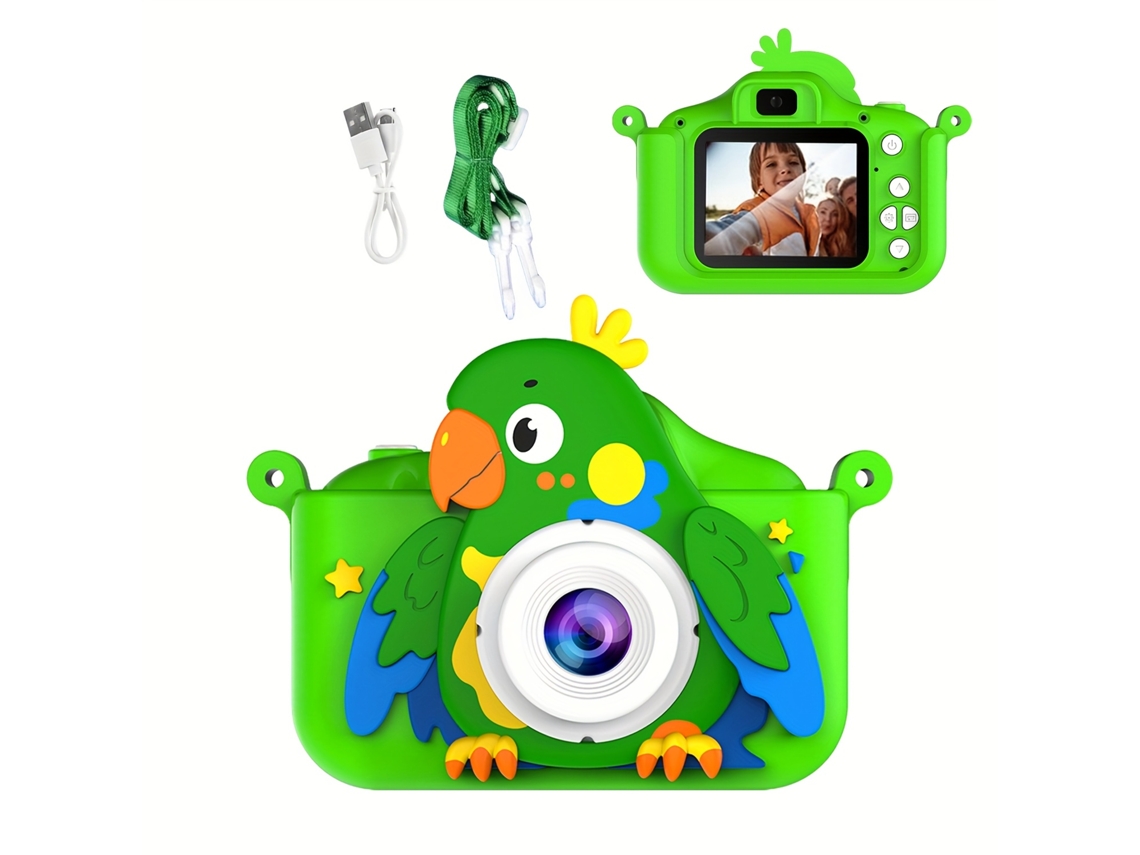 Câmera Infantil 48mp Câmera Dupla Mini Câmera Digital Para Crianças De 3 A 12 Anos Verde Brilvibera