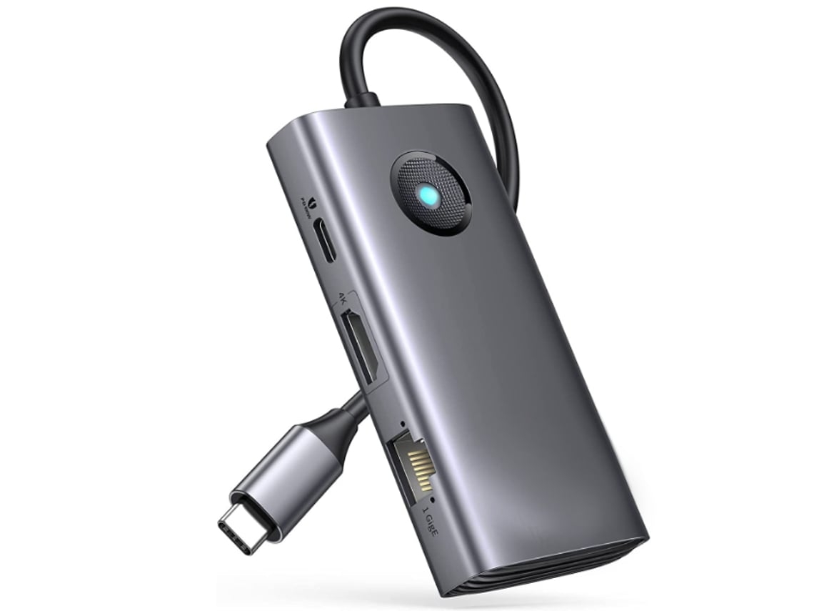 Docking Station Usb C Dongle Usb C 6 em 1 Cinza USHION
