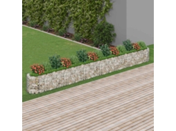 Vidaxl Canteiro Elevado/cesto Gabião 540x50x50 Cm Ferro Galvanizado