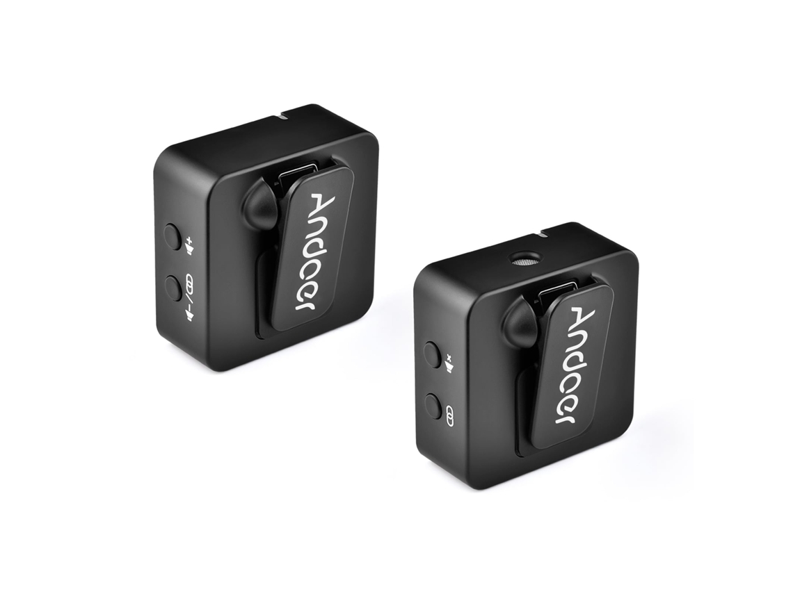 2026 micrófono Inalámbrico Andoer 2.4g Compacto para Entrevistas, Vlogging Y Live Streaming Con Smartphone