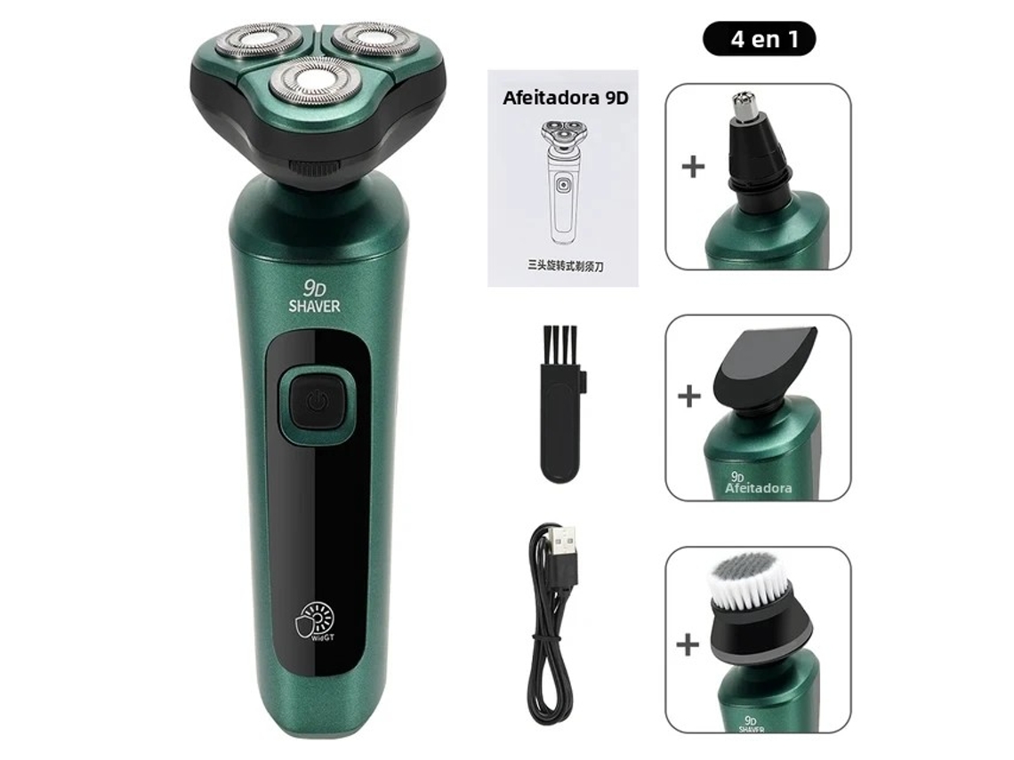 Barbeador Elétrico Inteligente , Visor Digital Lcd, Carregamento Usb, Aparador de Barba Multifuncional MDUG (4 em 1)